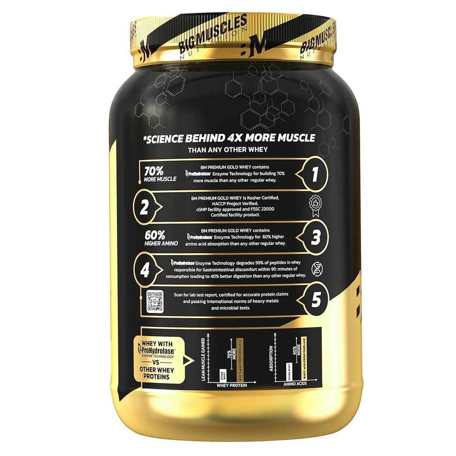 Bigmuscles Nutrition Premium Gold Whey 1Kg Belgian Chocolate (1kg) & Bigmuscles Nutrition Freak Pre-Workout Sex On The Beach (100g) Combo