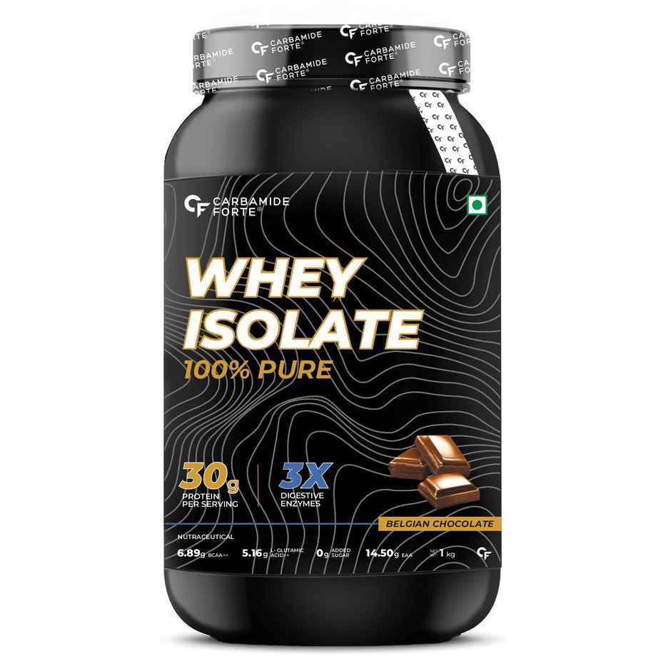 Carbamide Forte Whey Protein Powder Isolate Belgian Chocolate Flavour ...