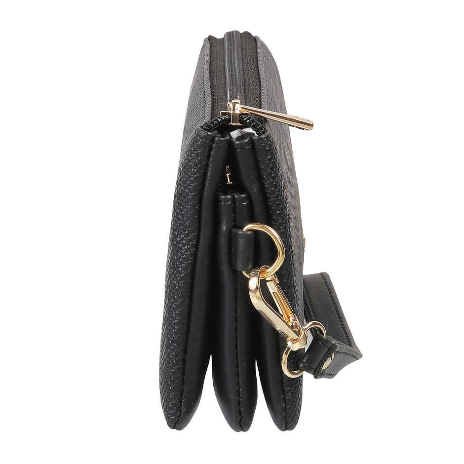 Mochi Black Synthetic Wallet for Women | 95-7660-11