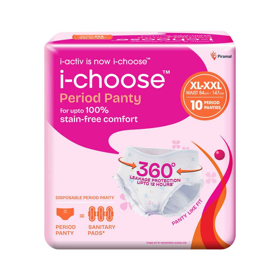 i-activ Period Panty, Disposable| XL- 2XL | For Heavy Flow Periods | PCOS