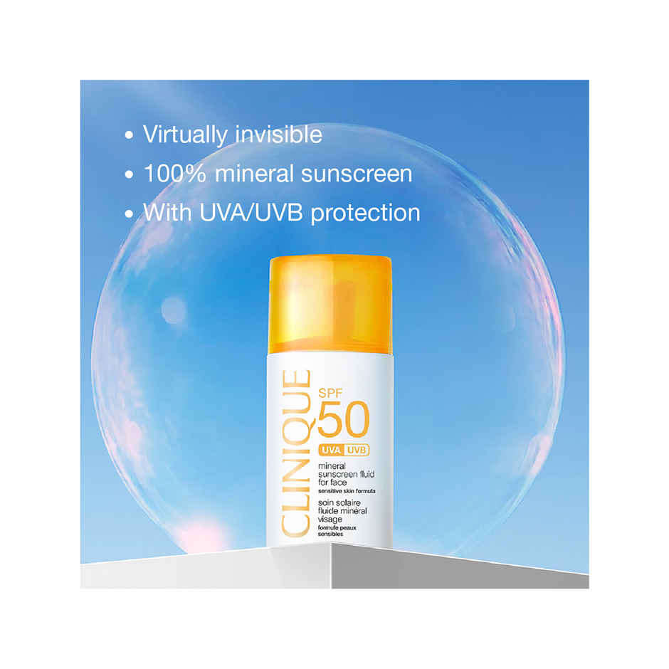 Clinique SPF 50 UVA/UVB Mineral Sunscreen Fluid for Face