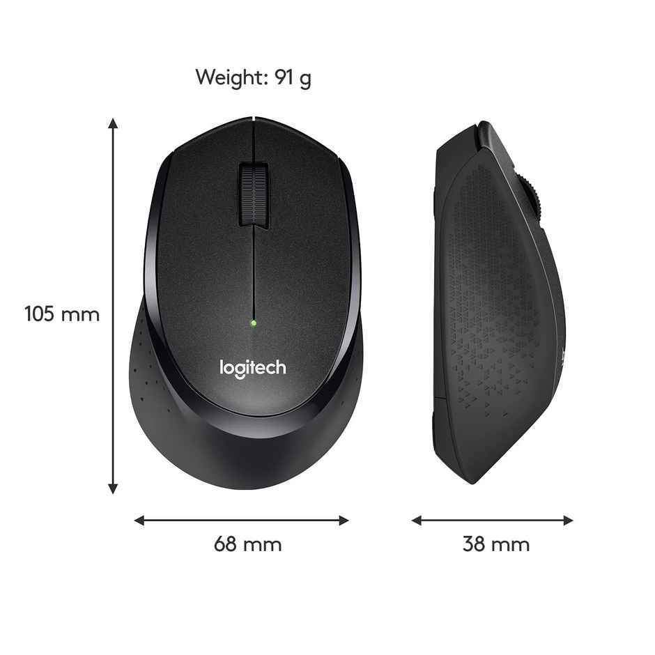 Logitech M331 Silent Plus Wireless Mouse-Black