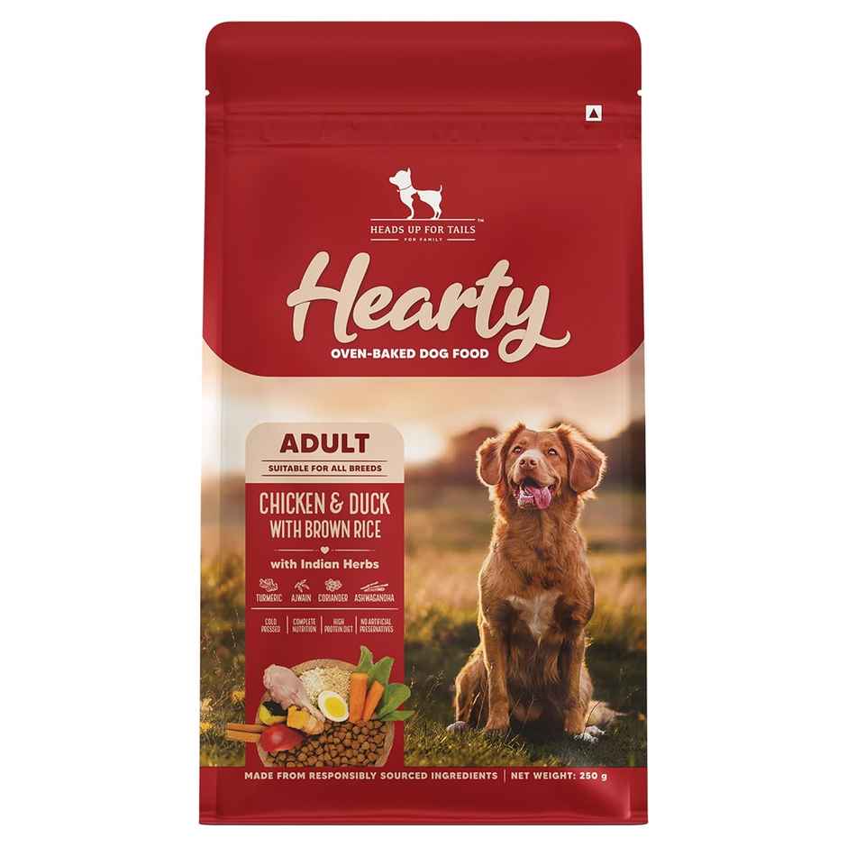 Hearty Oven-Baked Dry Food For Adult Dogs With Chicken, Duck & Brown Rice - All Breed