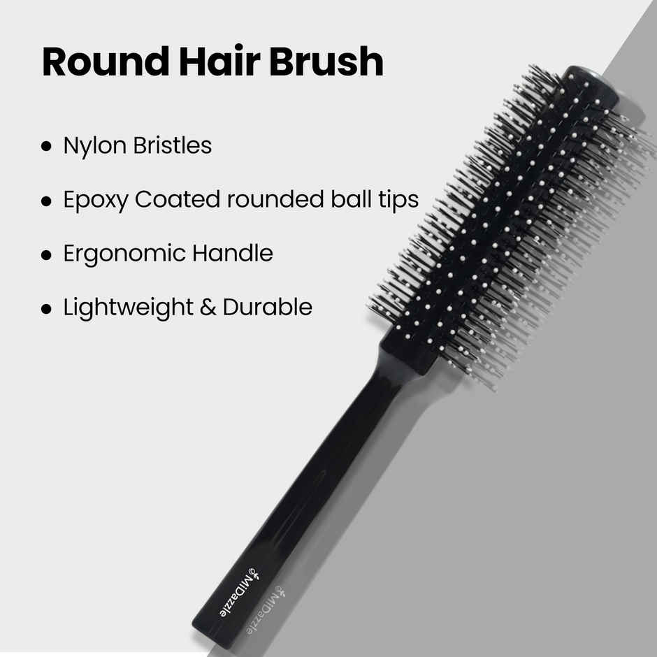 Midazzle Round Hair Brush for Blow Drying, Curling for Men and Women | Assorted
