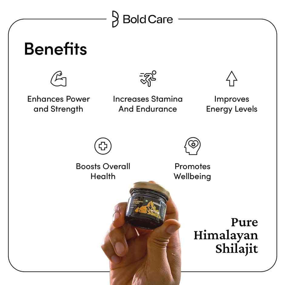 Bold Care Himalayan Shilajit Resin - Authentic, Pure & Premium Quality