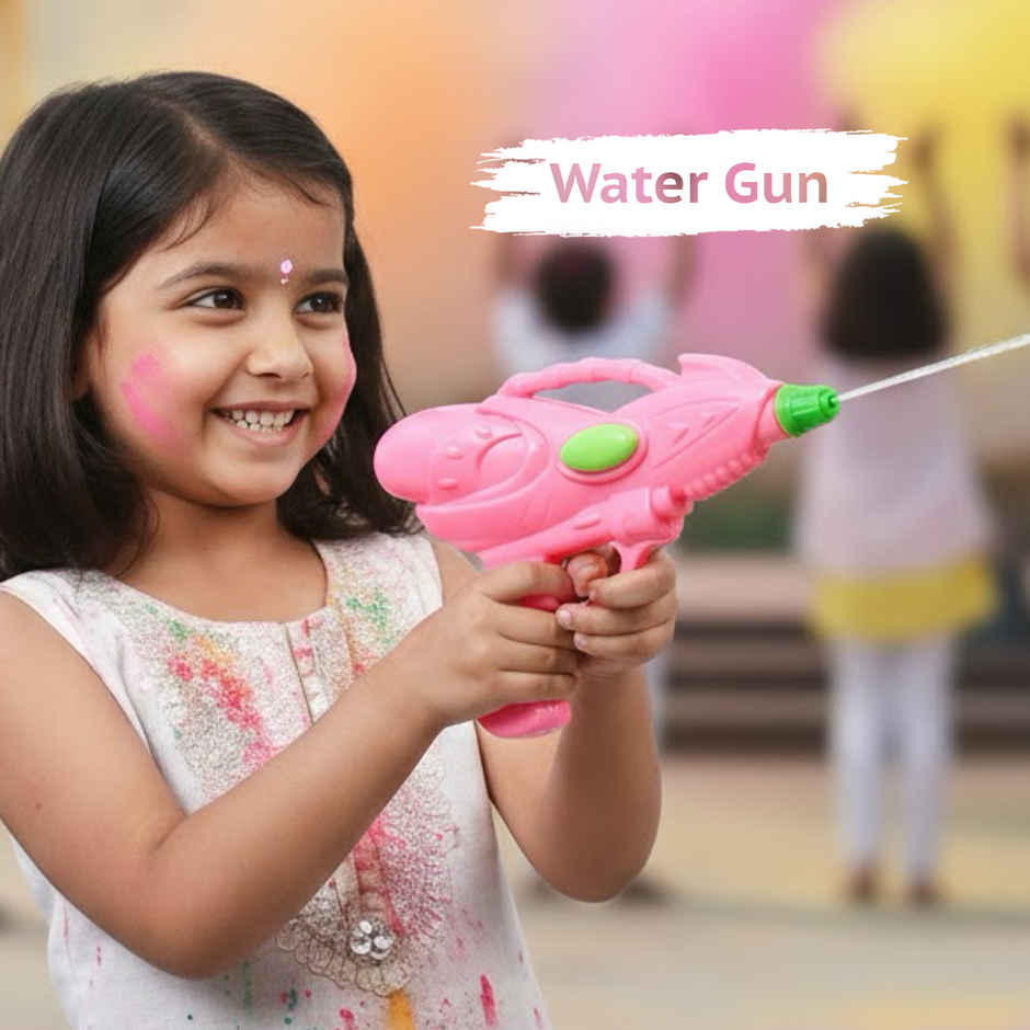Small Holi Water Pichkari | Assorted | Easy Gripping | Tomuncle (Color and Print May Vary)