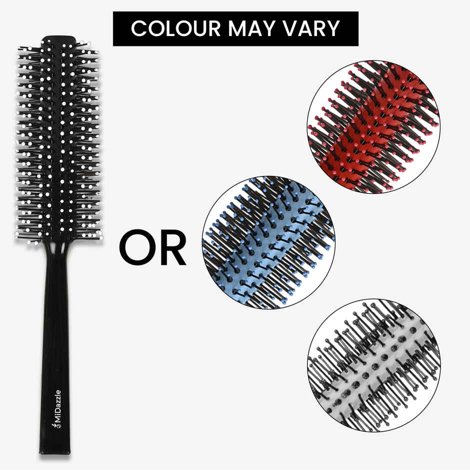 Midazzle Round Hair Brush for Blow Drying, Curling for Men and Women | Assorted