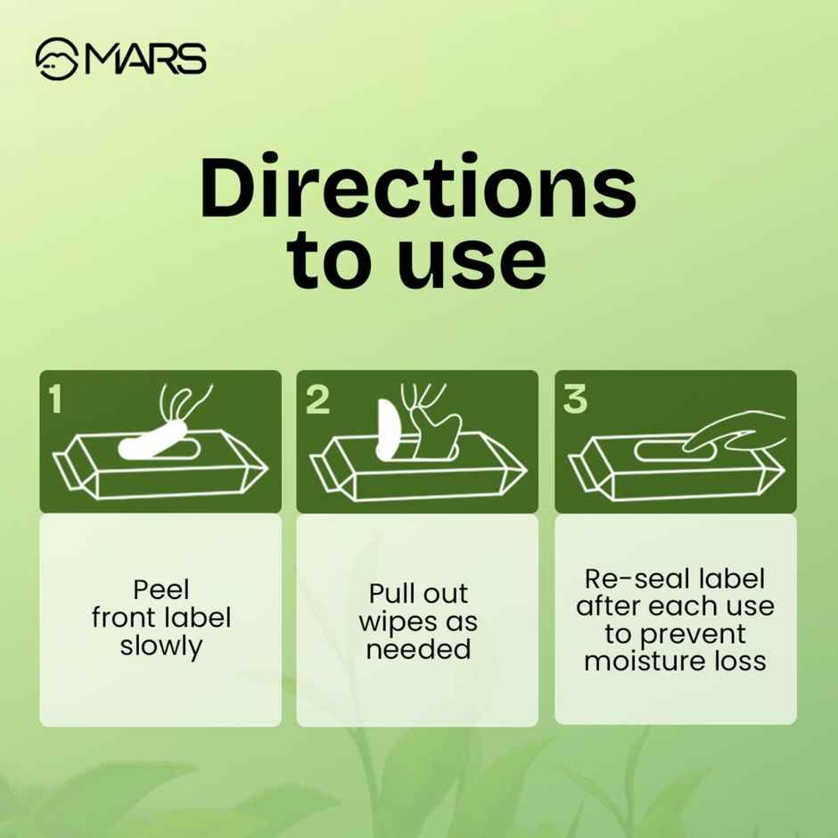 MARS Cosmetics Good pH Balance Refreshing Wipes | 10 Wipes | Green