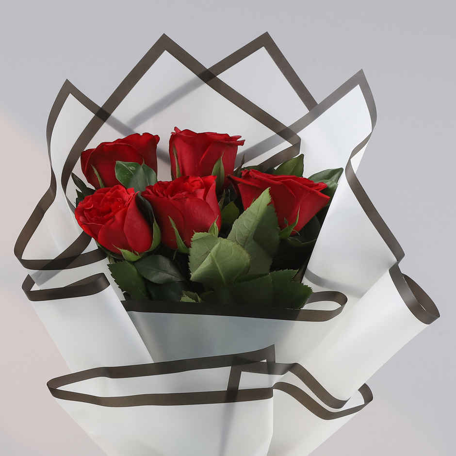 FNP 5 Red Rose Bouquet | Father's Day Gifting