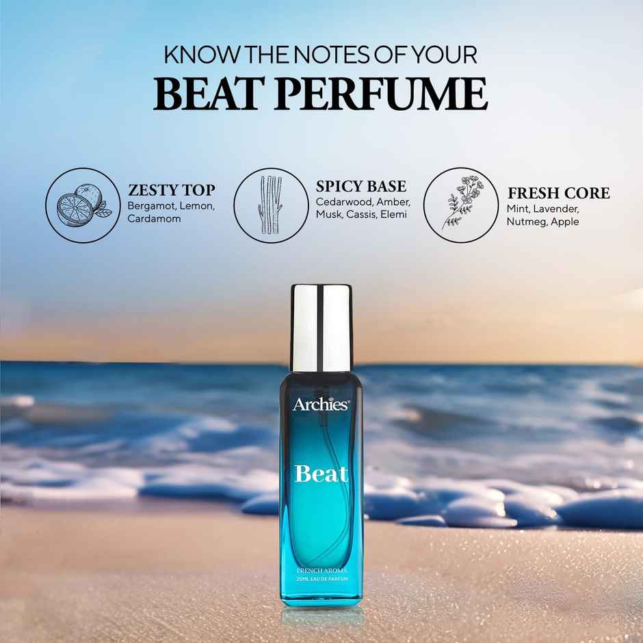 Archies Beat Eau De Parfum Luxury French Aroma Premium Long Lasting Sporty Perfume For Men Women