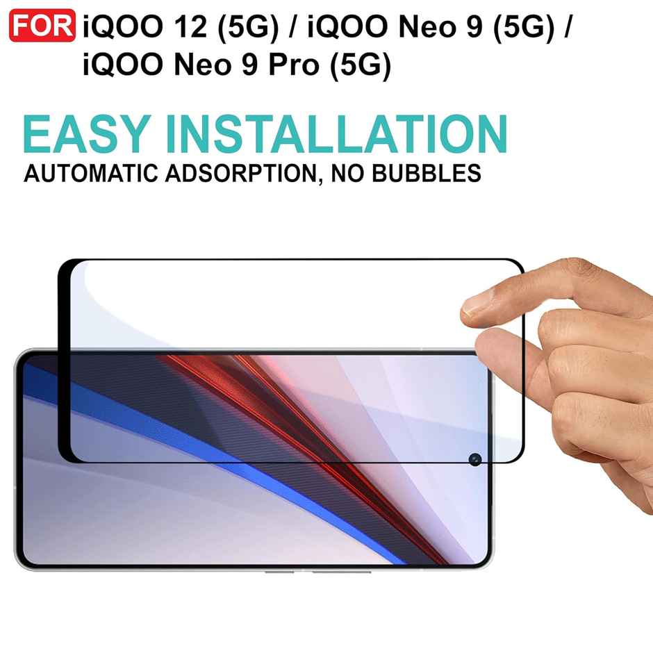 Artistque Tempered Glass for iQOO 12 5G | iQOO Neo 9 5G | iQOO Neo 9 Pro 5G Screen Protector Guard