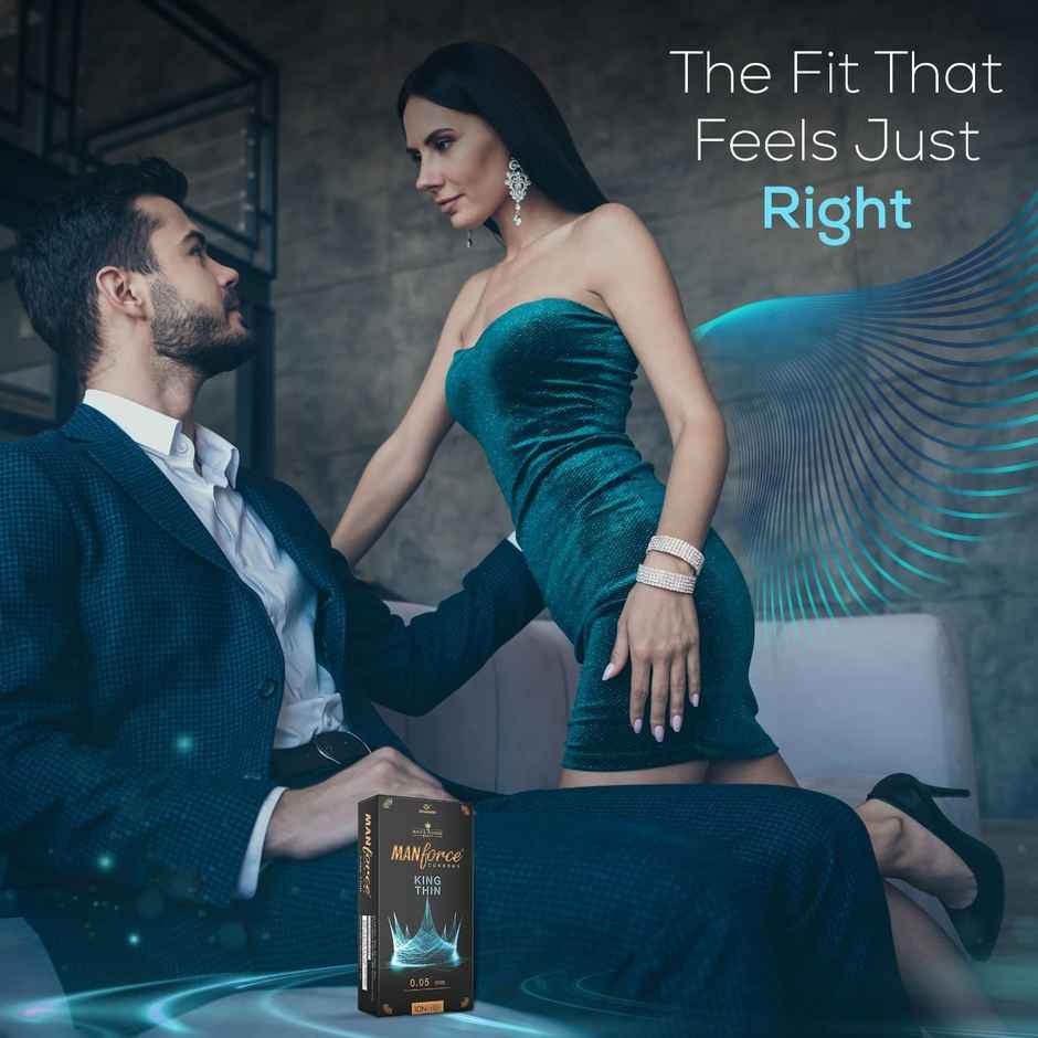Manforce King Thin | Ultra Thin Condom For Natural Feel (1pc) & Manforce Xtra Passion Climax Delay Ultra Thin Condom (1pc) Combo