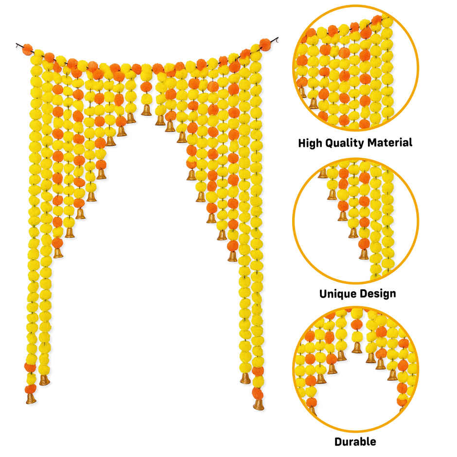 Decorative Toran with Bells | Wall Hanging Latkan Multicolour | Party Propz