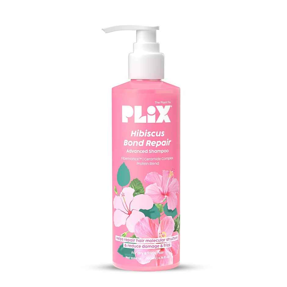 Plix The Plant Fix Hibiscus Bond Repair Advanced Shampoo For Damaged | Frizzy Hair