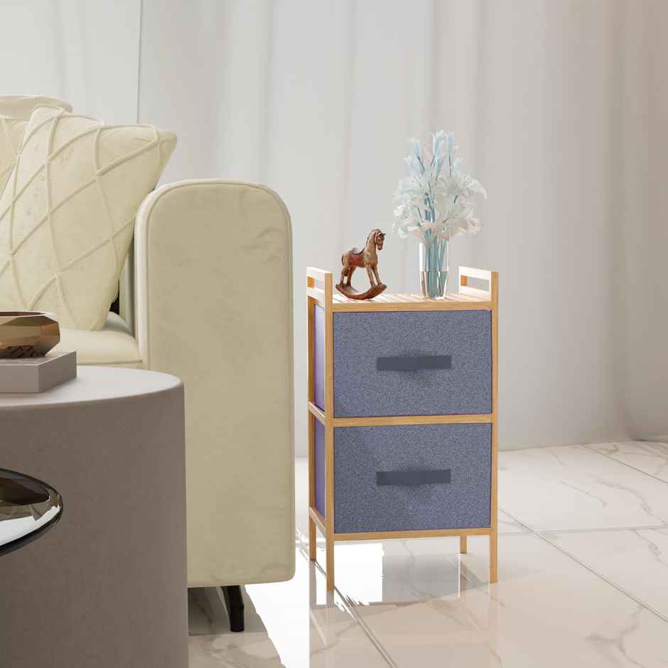 Lifelong Multipurpose Storage | 2-Drawer Fabric Closet | Drawer Organizer | Shelves Wooden Frame