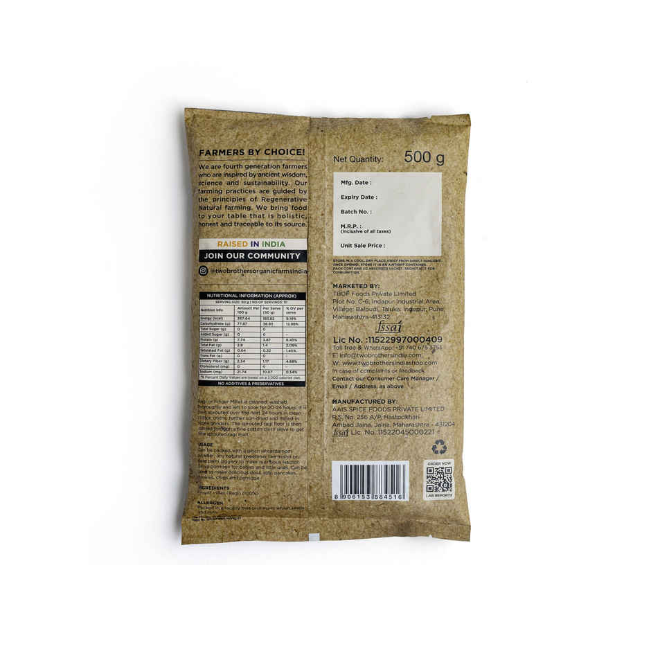 Two brothers Organic Farms Ragi Atta | Sprouted Nachni Flour