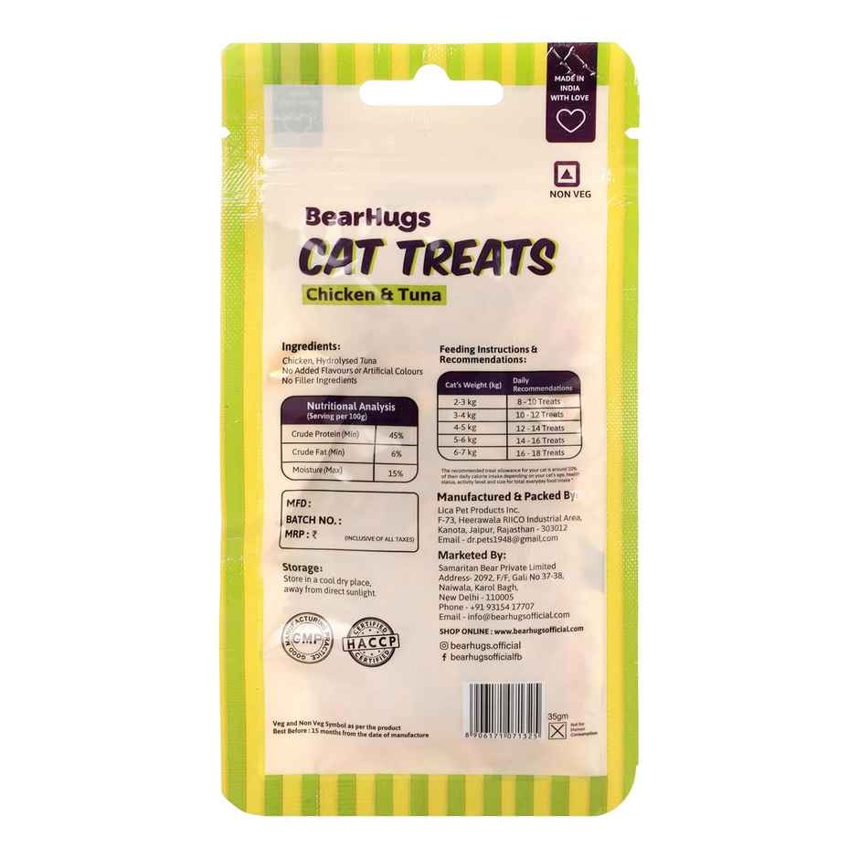 BearHugs Chicken & Tuna Non Veg Cat Treats