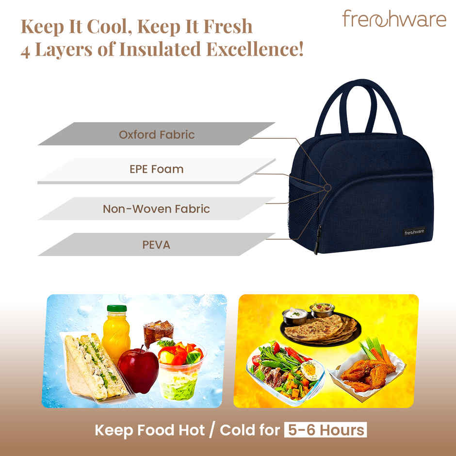 Frenchware Insulated Lunch Bag | Navy Blue