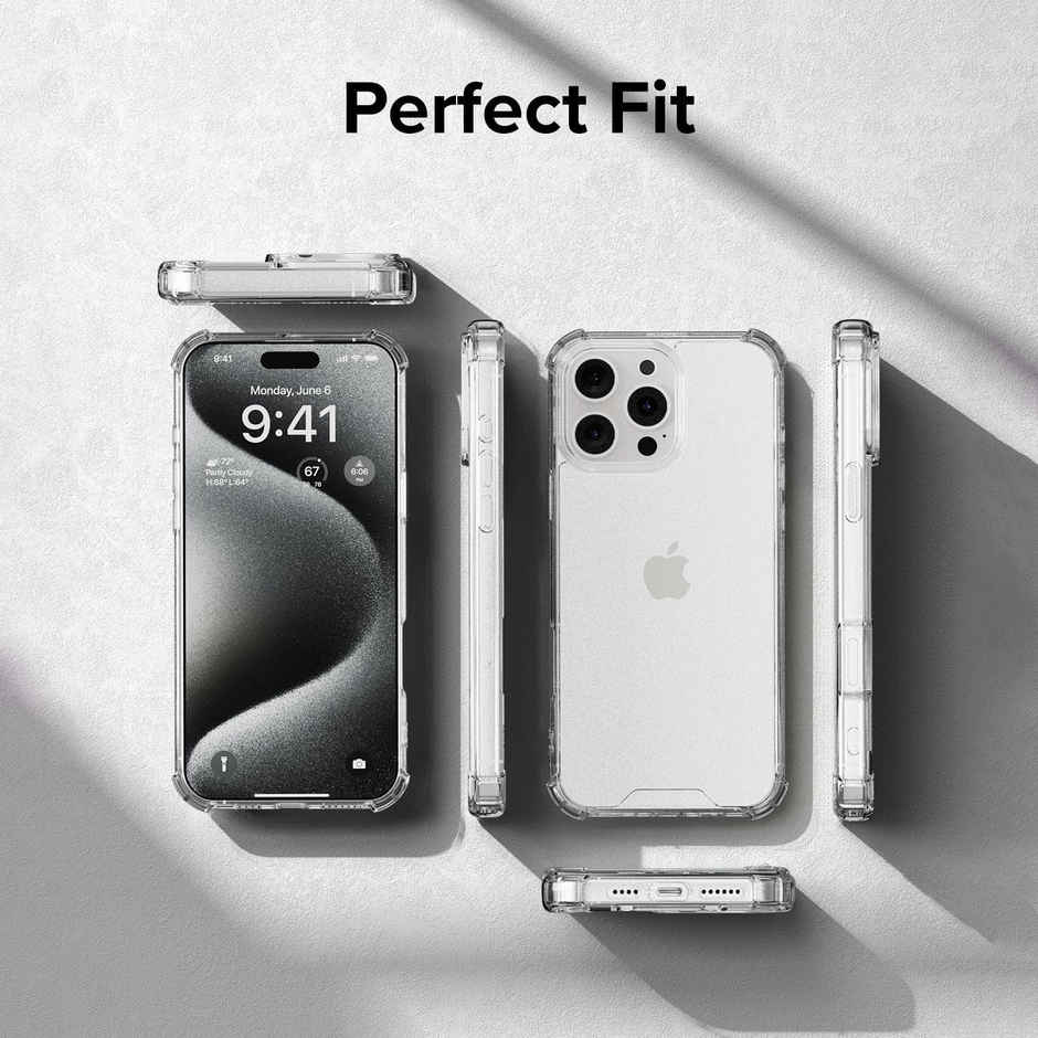 ExpressB For iPhone 16 Pro Case Cover Anti-Scratch Shockproof Bumper Pc+Tpu - Clear