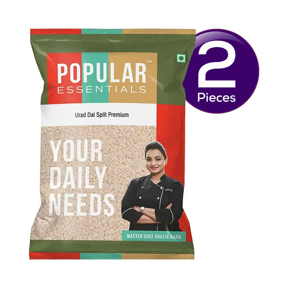 Popular Essentials Urad Dal Split | Un-Polished Combo