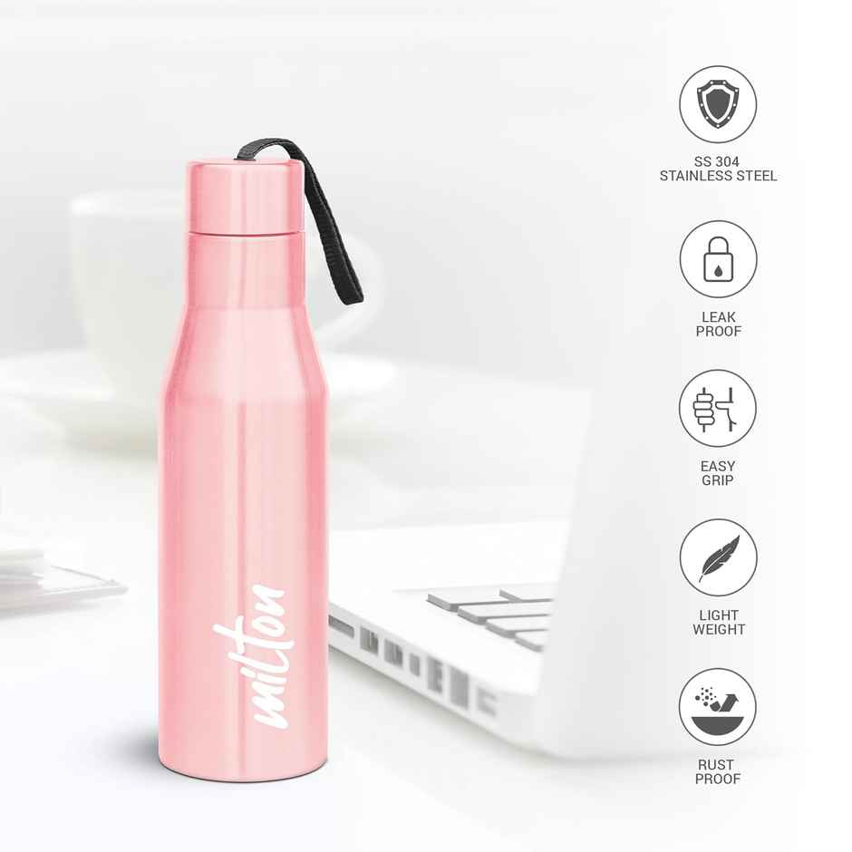 Milton Super 1000 Stainless Steel Water Bottle | 1 L | Light Pink