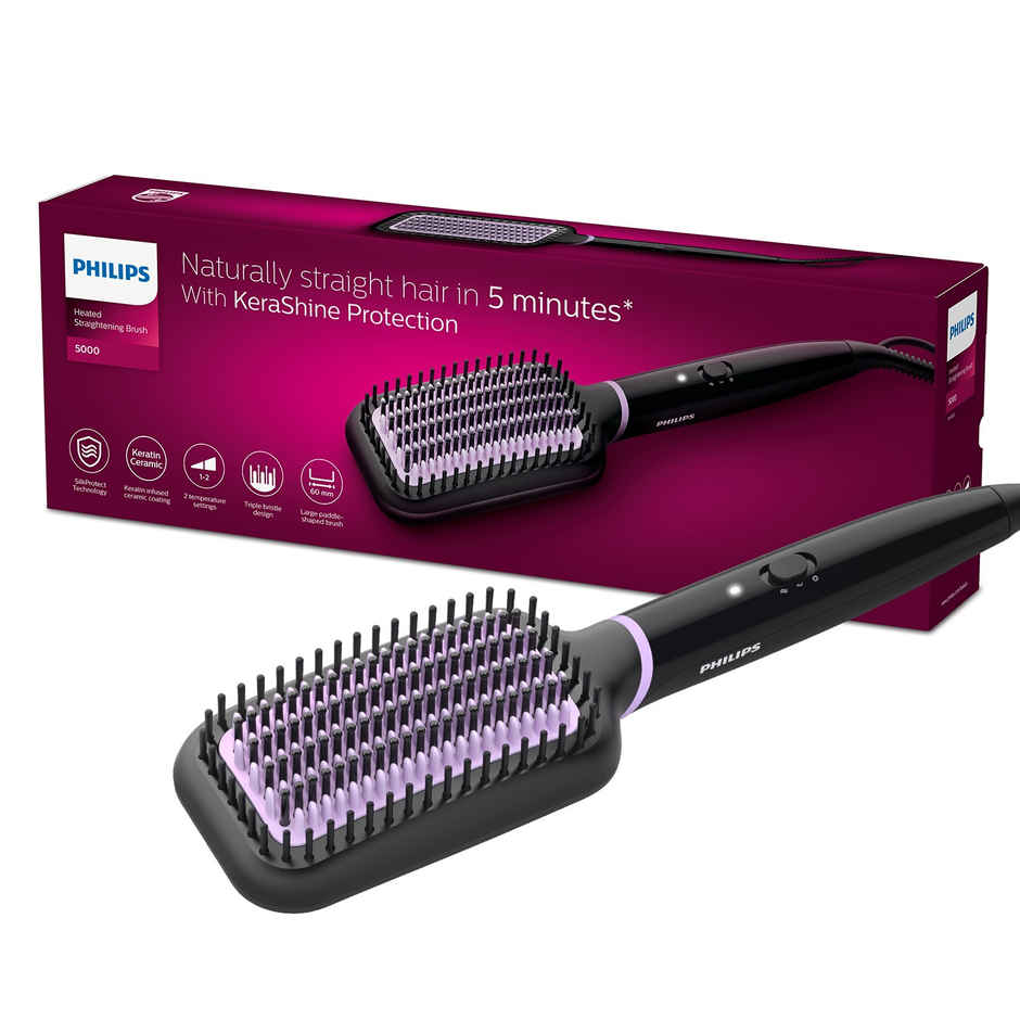 Philips India's No.1 Hair Styling Brand -Hair Straightener BrushFor Indian Hair