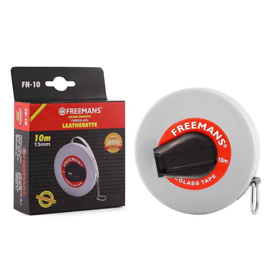 FREEMANS Leatherette Fibreglass Measuring Tape | 32 ft