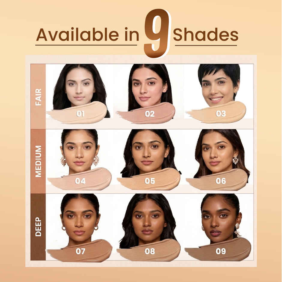 Swiss Beauty High Performance Foundation With Vitamin C & Niacinamide | 03 Natural Beige