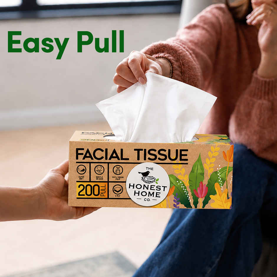 The Honest Home Company Facial Tissue Box | 200 Pulls