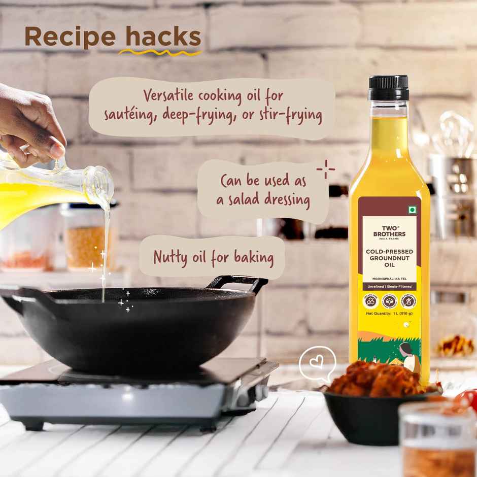 Two Brothers Groundnut Oil Cold-Pressed Single-Filtered
