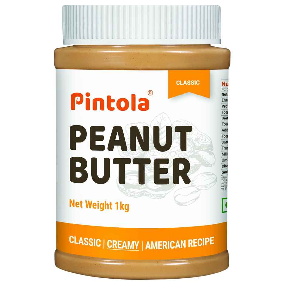 Pintola Classic Peanut Butter Creamy Original American Recipe With High Protein Fiber