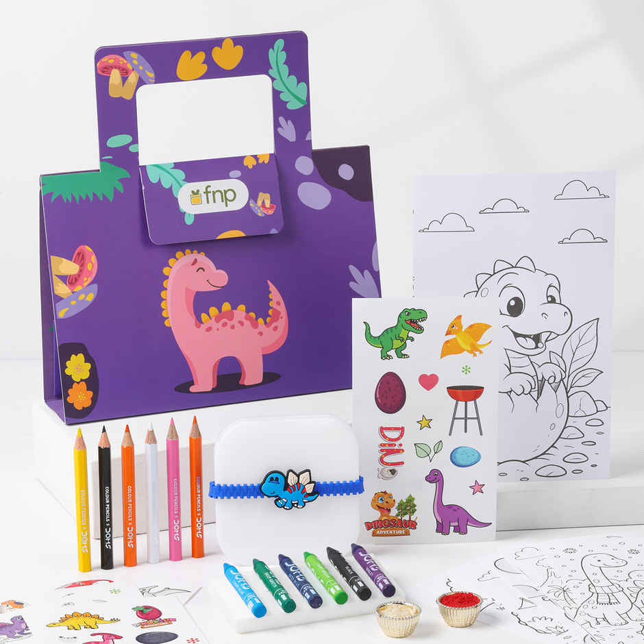 FNP Rakhi Dino Art & Activity Hamper for Kids