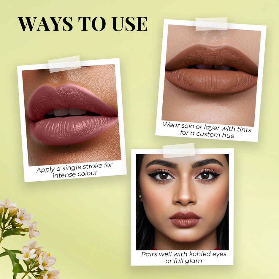 Just Herbs Herb Enriched Matte Liquid Lipstick | Ayurvedic | Red & Bold | Hydrating & Lightweight