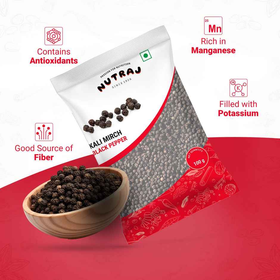 Nutraj Classic Kali Mirch (Black Pepper) - Pouch