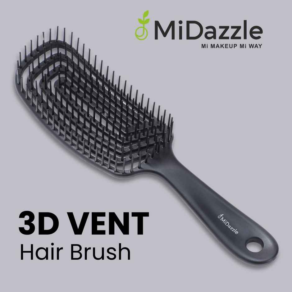 Midazzle Premium Gradient Black 3D Hair Brush |MIHB0015