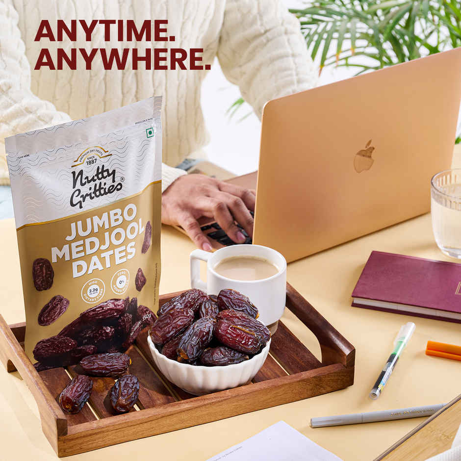 Nutty Gritties Jumbo Medjool Dates | High Fibre | Rich Caramel Taste
