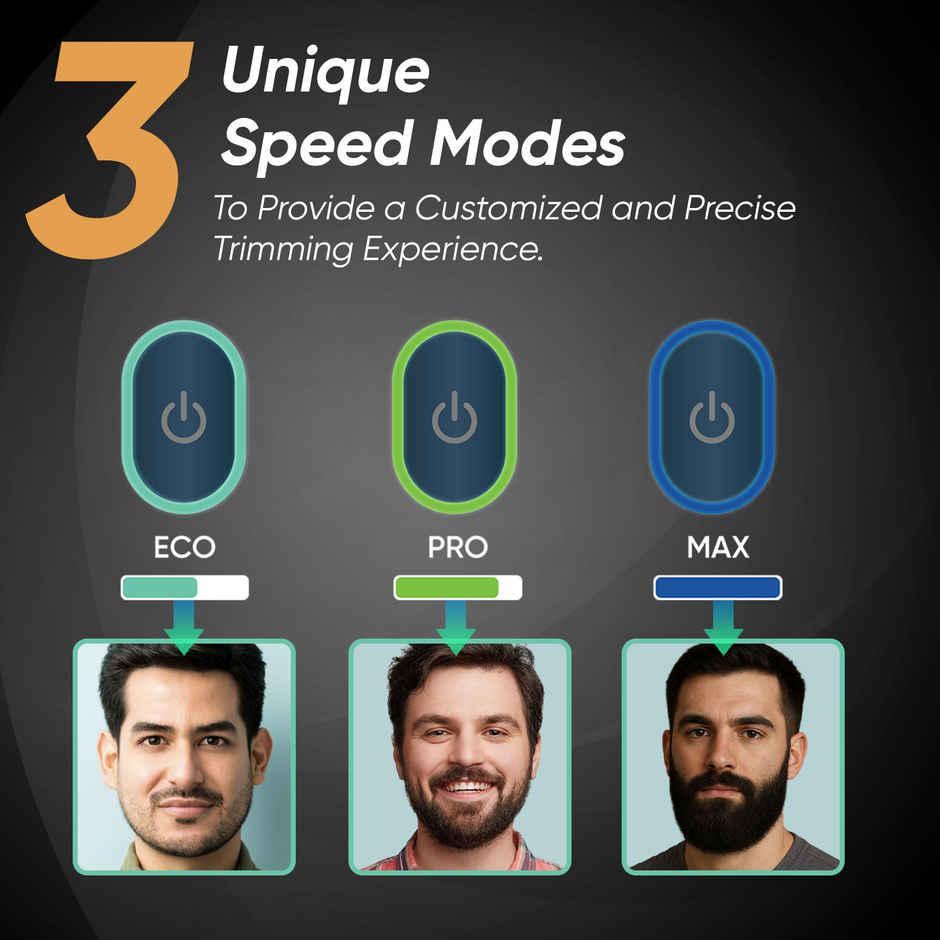 Vega SmartOne S2 Trimmer for Men with 160 mins Runtime, USB Type C, IPX7 Waterproof (VHTH-31)
