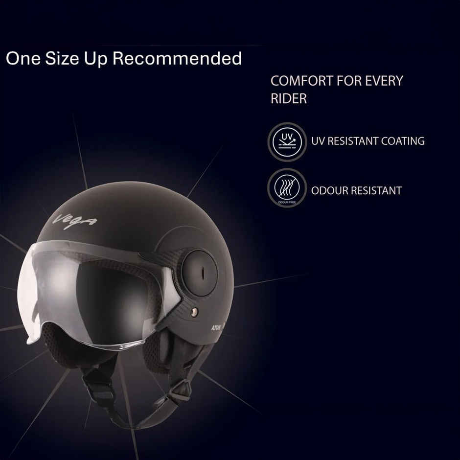 Vega Atom Dull Black Helmet-M