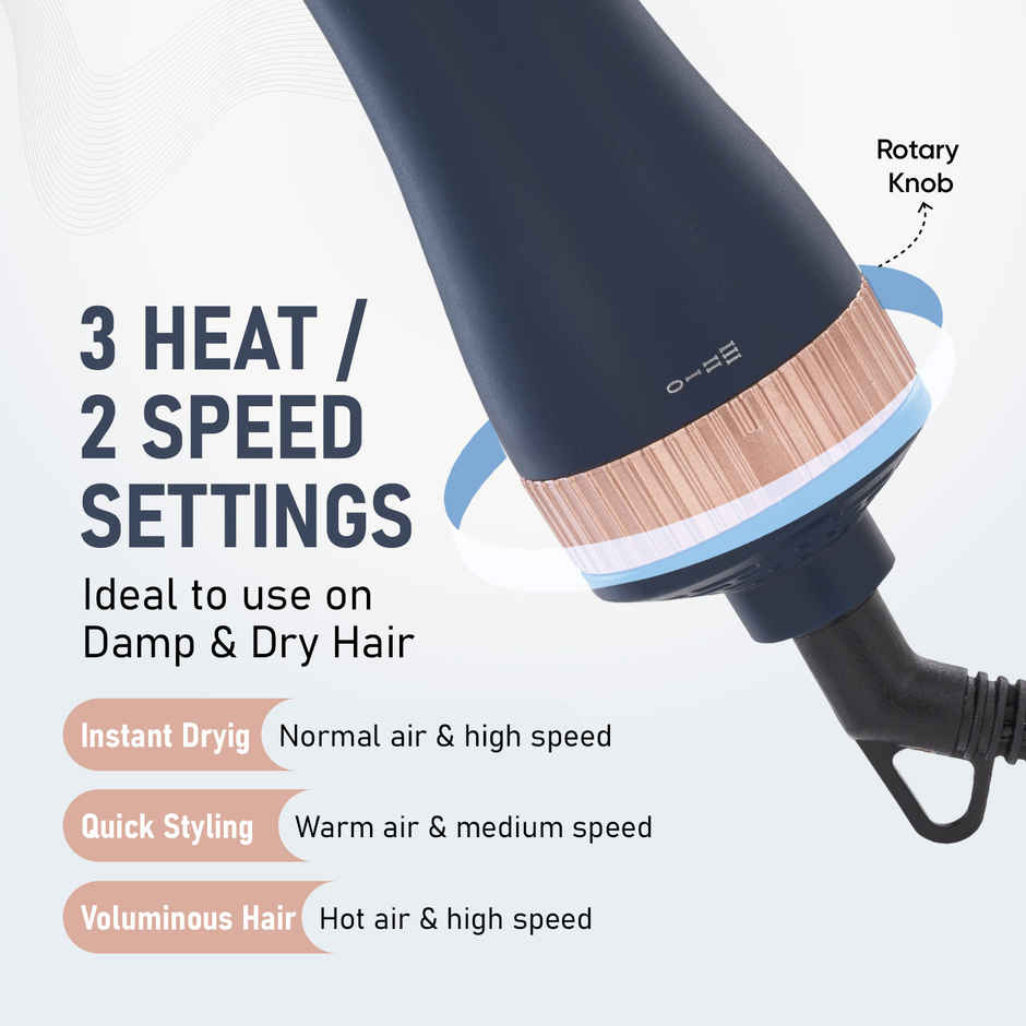 VEGA LitStyle L4 Volumizer Hair Dryer Brush | Hot Air Hair Dryer Brush for Women | Blow Dry