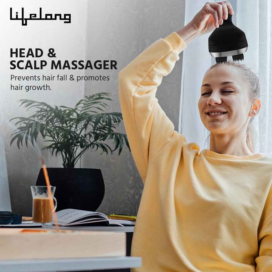 Lifelong Llm765 Rechargeable Head, Scalp Full Body Pain Relief Massager, 4 Speed Modes