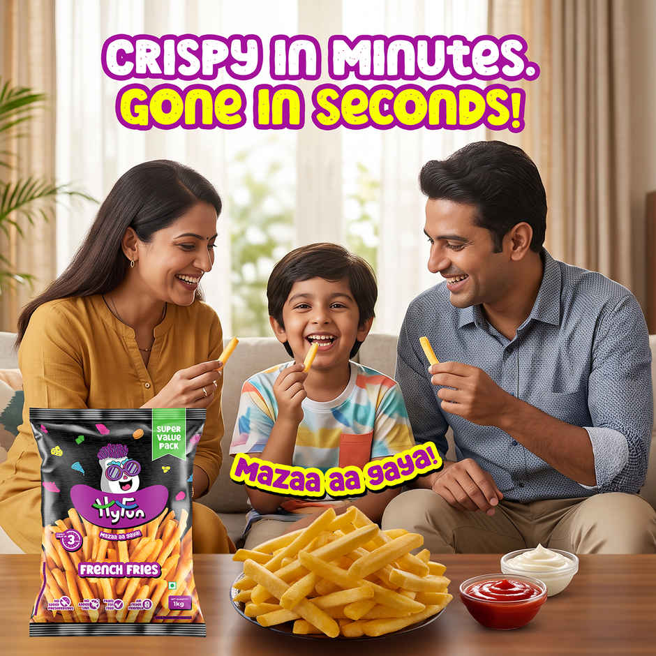 HyFun French Fries, Crispy & Long, Family Pack | Frozen