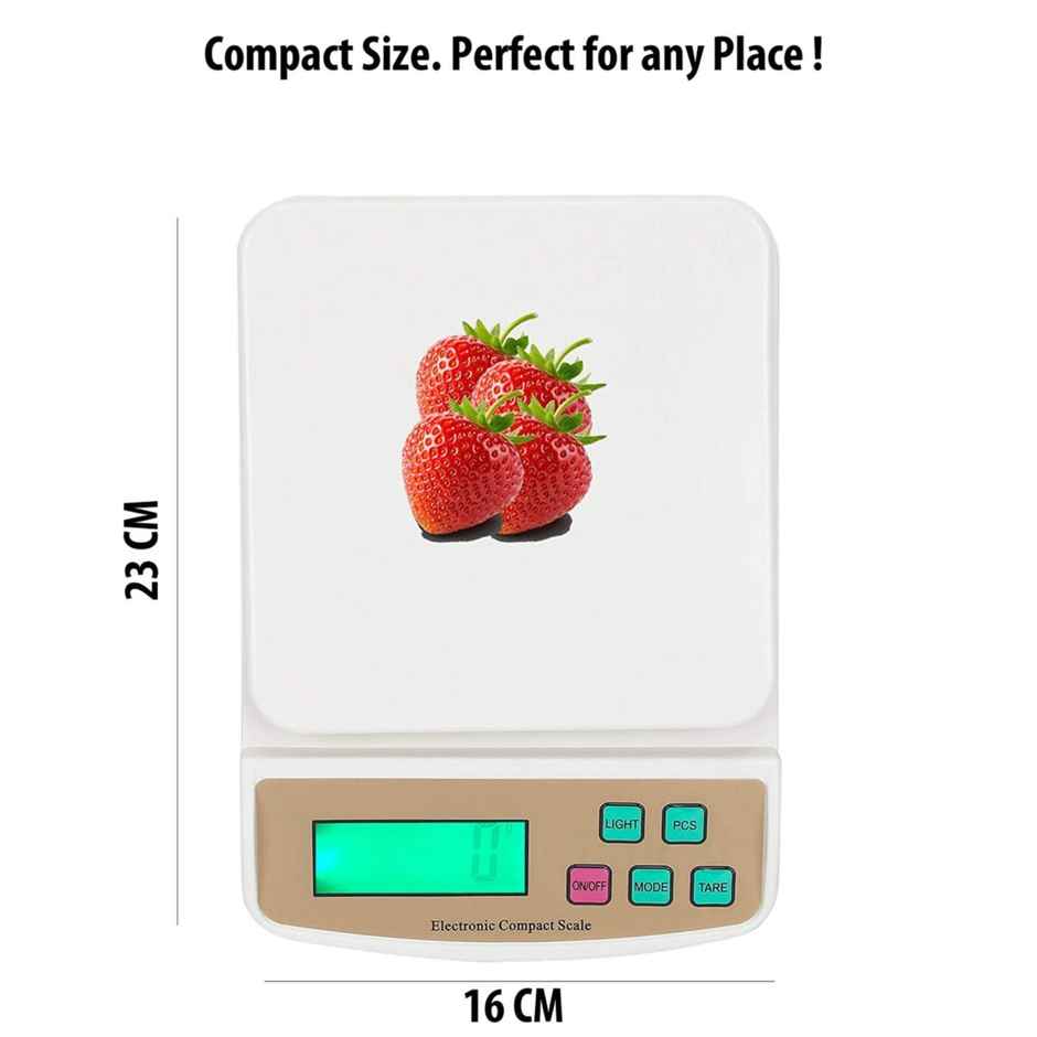 Desidiya Digital Kitchen Scale SF-400A - 10kg Weight Machine with Backlit LCD Display | Kitchen Use