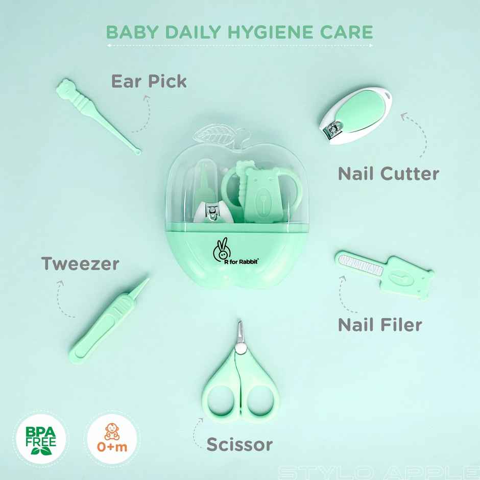 R for Rabbit Stylo Apple Baby Manicure Set Green
