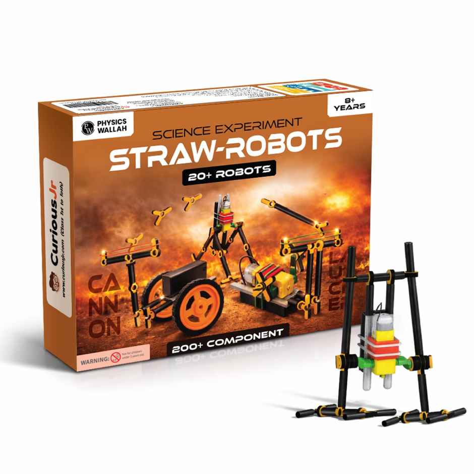 Physics Wallah STEM Straw Robots Kit for Kids | DIY Robotics Kit with 200 Components