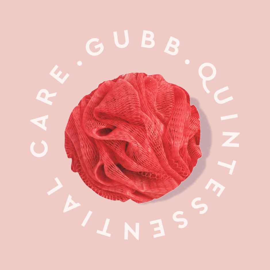 GUBB Luxe Sponge Round Loofah - Coral