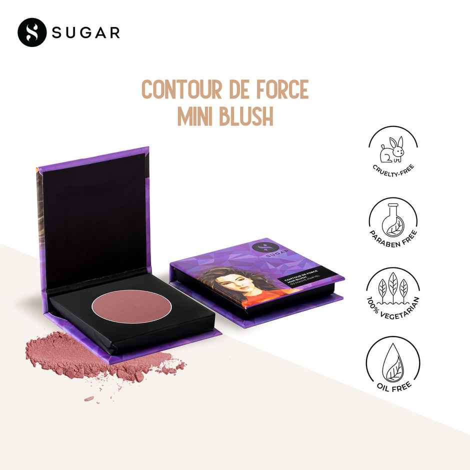 SUGAR Cosmetics Contour De Force Mini Blush - 03 Mauve Marvel