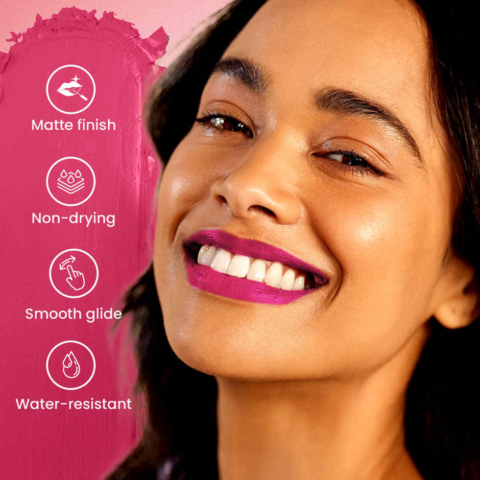 Swiss Beauty Pure Matte Lipstick | 219 Hot Pink