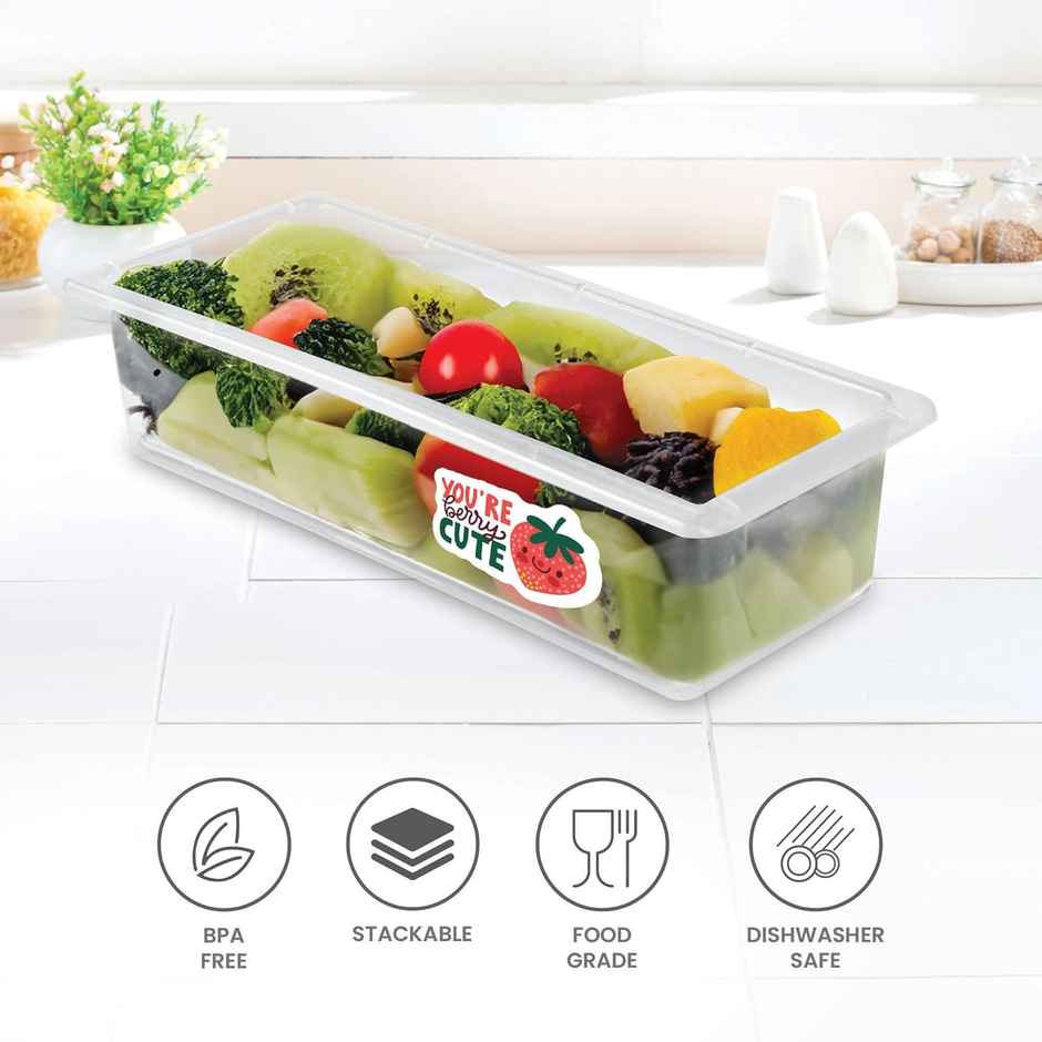 Milton Cryo Fridge Storage Container Set Of 6 | Vinyl Stickers & Removable Drain Plate |1500Ml