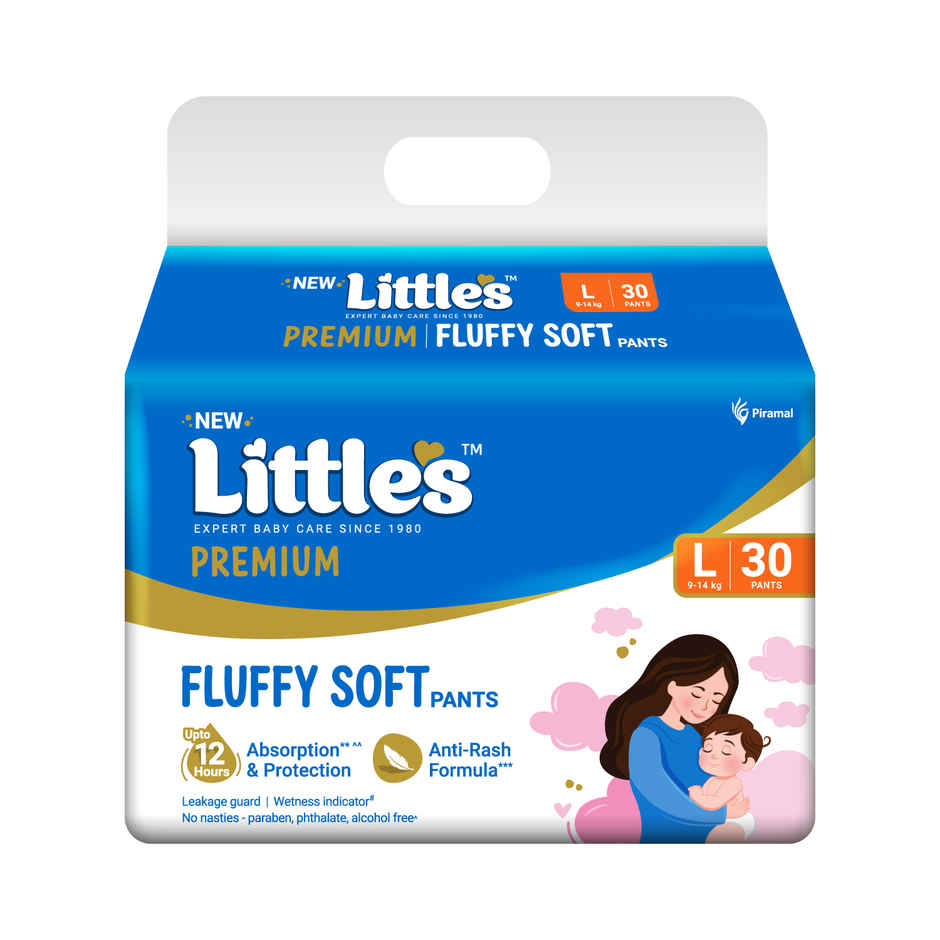 Littles Expert Baby Care Comfy Baby Diapers | Pant Style | L | 30 pcs