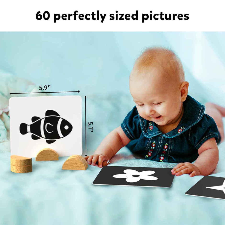 Skillmatics Large Flash Cards For Babies & Infants - High Contrast